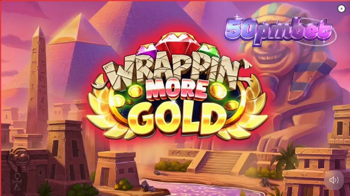 Múmia amigável em um cenário egípcio ensolarado no slot Wrappin’ More Gold